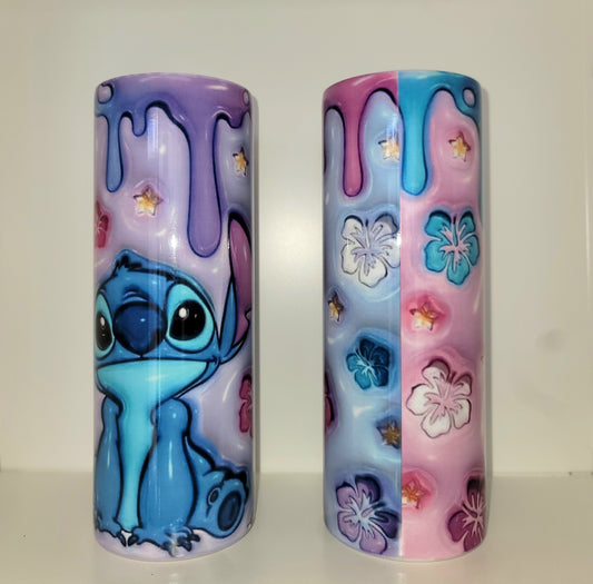 Stitch Purple, Pink, Blue Tumbler 20oz