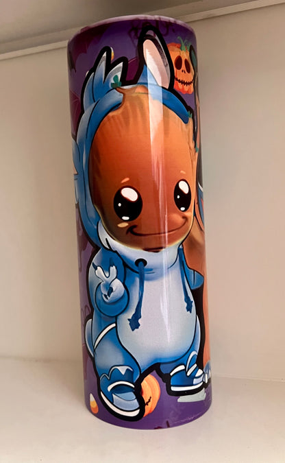 Stitch and Groot Halloween Tumbler 20oz