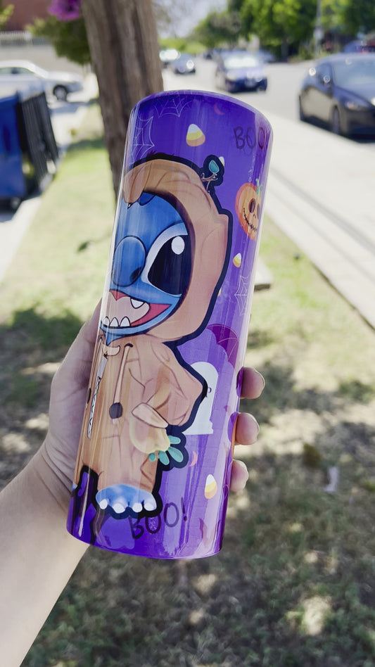 Stitch and Groot Halloween Tumbler 20oz